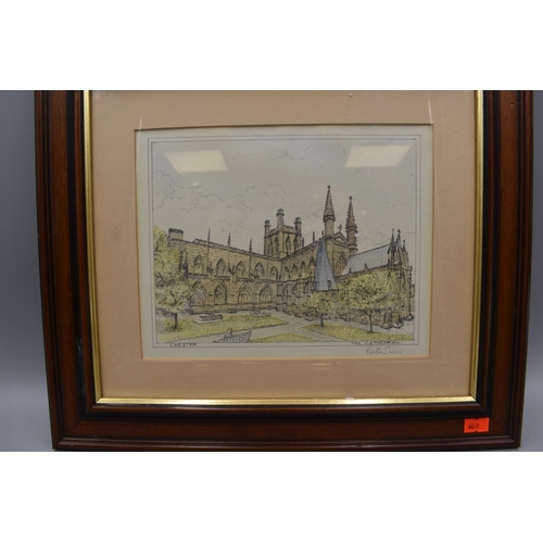 209 - Two Framed and Glazed Pictures depicting a Water Coulour Sketch of 