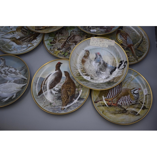 267 - Set of 12 Franklin Porcelain Game Birds of the World by Basil Ede on Limore Porcelain Limited Editio... 