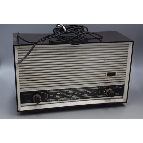 316 - Two Vintage Radio's including a Ekco, Model U353, in Plastic case and a Wood Cased Home Radio (Spare... 