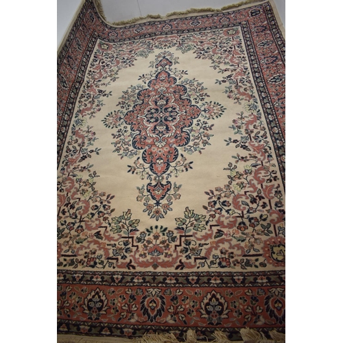 366 - LARGE Nice Quality Woven Rug with Flowered Patterned Design approx 132