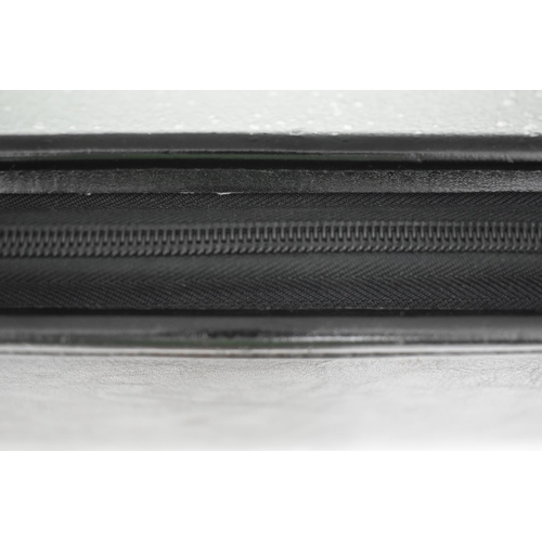 396 - Large Zipped Leather Bound Work Presentation Holding Case with individual pouches approx 18