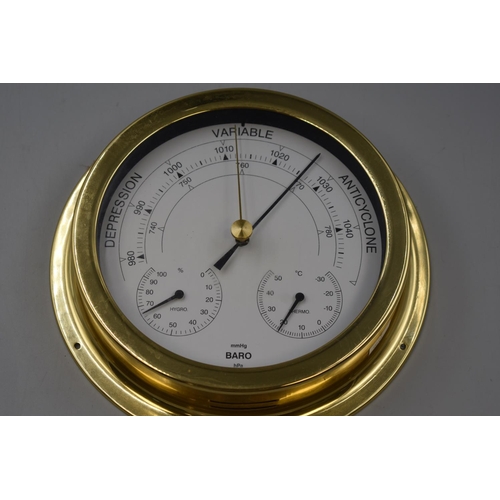 225 - Brass Weather Watcher Barometer 9