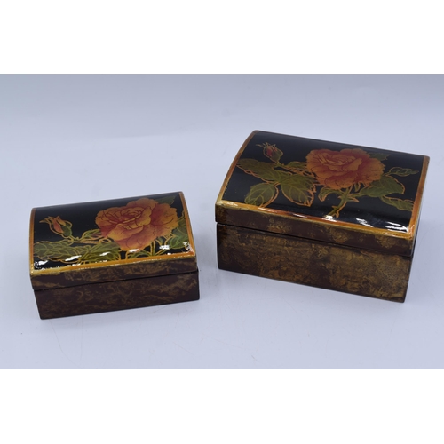 89 - Pair of Chinese Lacquered Trinket Boxes