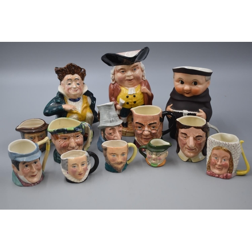 94 - Selection of 13 Mixed Toby Jugs including Hummel Friar, Billingtons Squeaker, Sandland and More