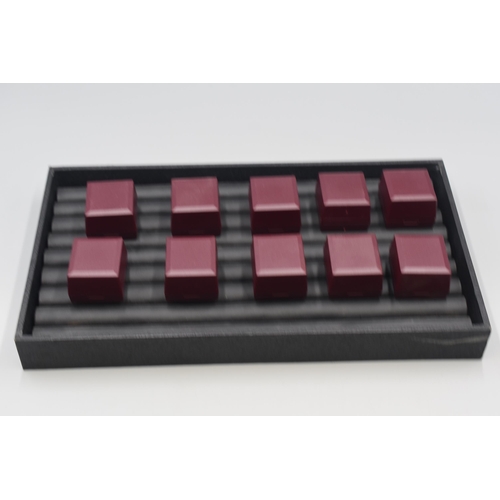 104 - Ten Ring Jewellery Box - 43mm x 46mm x 32mm