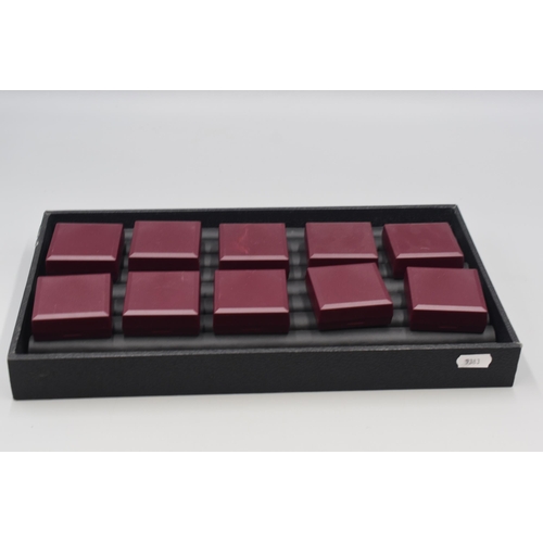 105 - Ten Earring Jewellery Boxes  - 58mm x 57mm x 22mm