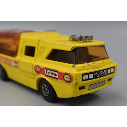 309 - Matchbox Super Kings Team Matchbox 1970's K7 Racing Car Transporter With Race Car