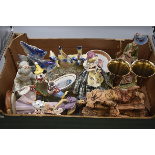 491 - Large Box containing Various Pottery Items and other