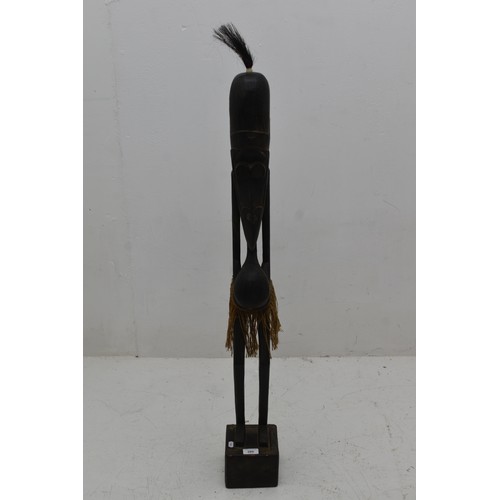 286 - Hand Carved Wooden African Tribal Male Statue 44