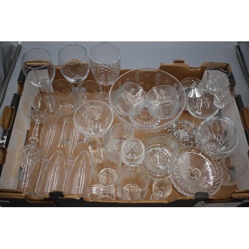 498 - Large Selection of Crystal Glassware including Set of 4 Fruit Bowls, Champagne Flutes and More