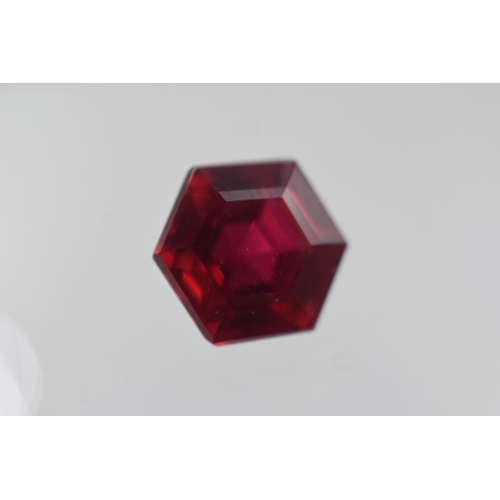 33 - Natural Ruby, Hexagon Cut, 9.57ct, Certificate of Authenticity