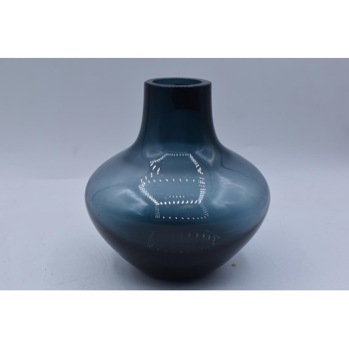 172 - Whitefriars Arctic Blue Soda Glass Vase (3.5