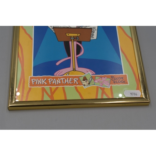 424 - The Pink Panther Colour Framed Picture (10