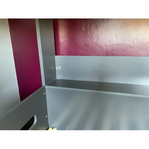 72 - Bunk Bed in Dark Grey with Ladder and built in Shelving (Size approx W198cm x D136cm x H160cm) Recen... 