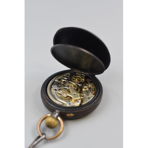 14 - Antique Pocket Watch / Stopwatch complete with Chain (Working but may require attention)