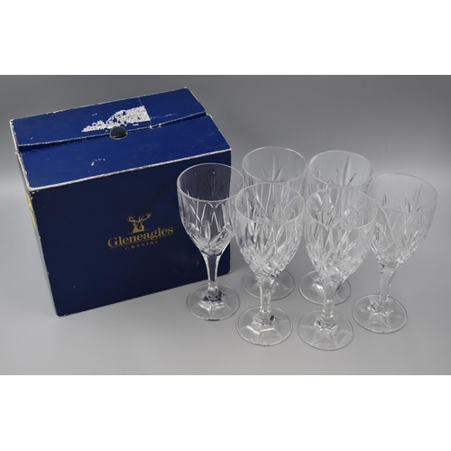 231 - Set of Six Gleaneagles Crystal Wine Glasses (8