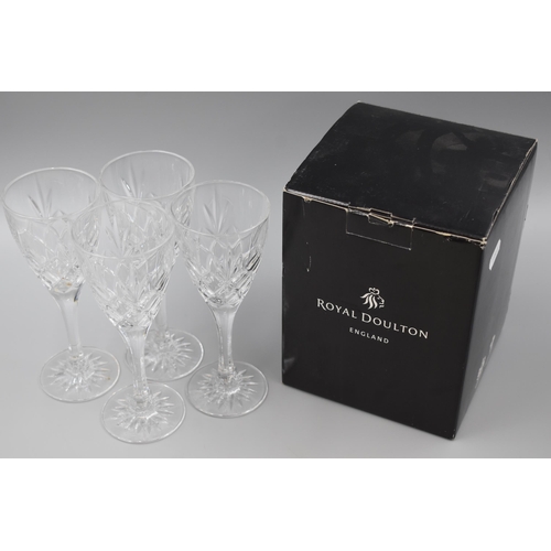 233 - Box Set of Four Royal Doulton Wine Glasses