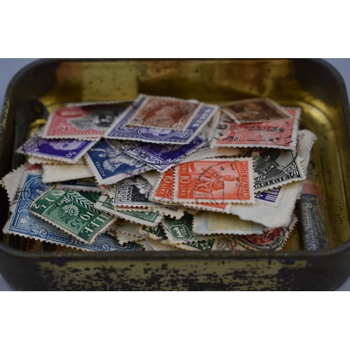 72 - Selection of Unsorted Worldwide Stamps in Tin.