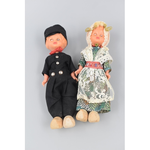 105 - Two Mid Century Dutch Dolls in National Dress including Wooden Clogs (7