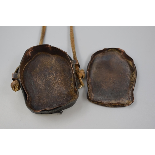 112 - Circa 19th Century Tibetan or Nepalese Buddhist Reliquary Container on Leather Necklacle