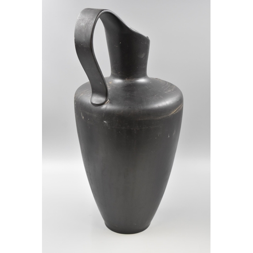 117 - Large Black Ceramic Decorative Jug (Approx 22.5