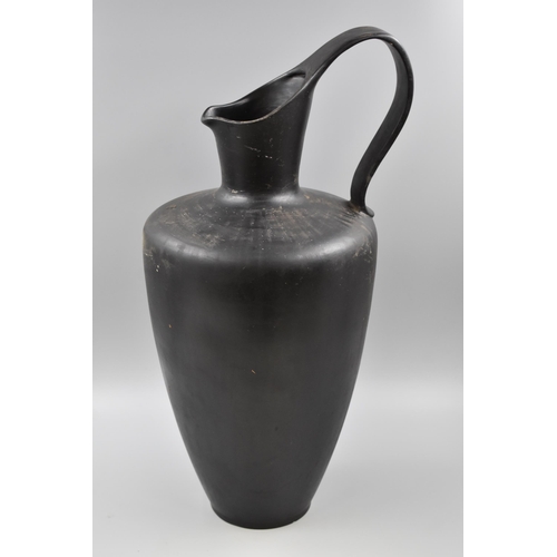 117 - Large Black Ceramic Decorative Jug (Approx 22.5