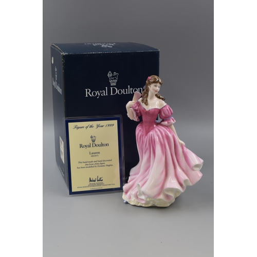 145 - Royal Doulton Figure of the Year 1999 HN 3975 entitled Lauren in Original Box complete with Certific... 