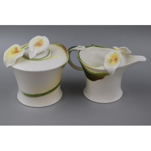 160 - Graff Porcelain Lillie's Sugar Bowl and Milk Jug