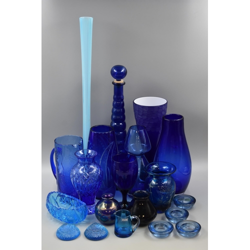 545 - Selection of Blue Vases and Other