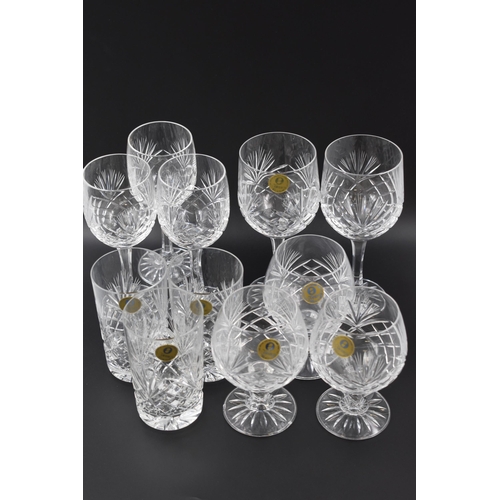 173 - Selection of Lawiercie Polish Crystal Glassware to include Brandy, Wine and other