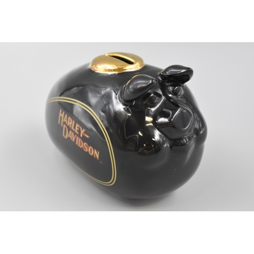 179 - Harley Davidson Pig themed Money Box