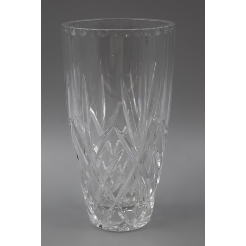 185 - Heavy Crystal Cut Vase approx. approx. 9.5