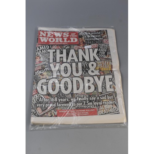 323 - The Final News Of The World Newspaper From July 10th 2011.