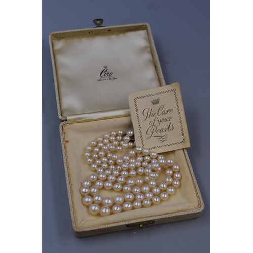 Ciro of Bond Street London 1950s two Strand Cultured Pearl