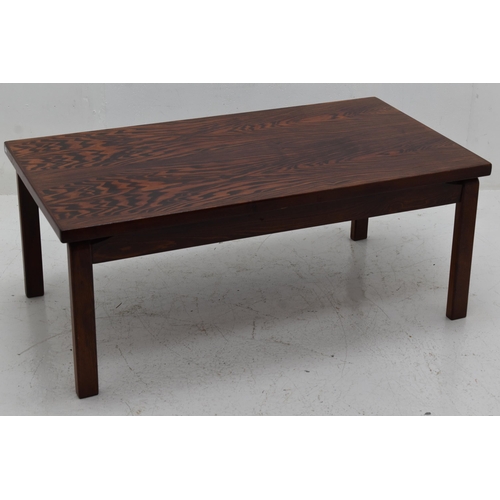 483 - Heavy Dark Wood Coffee Table with Detachable Legs (43