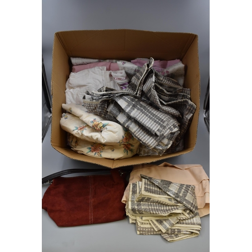 578 - Selection of Mixed Fabrics and Handbag