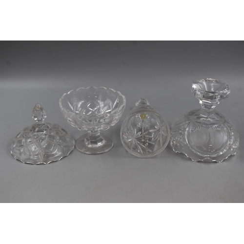 134 - Five Pieces of Quality Glassware including Bell, Fruit Bowl and More