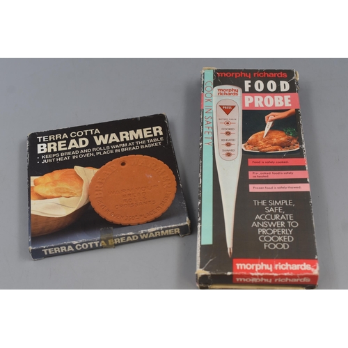 281 - Two Vintage Boxed items to include Morphy Richards Food Probe and Terra Cotta Bread Warmer