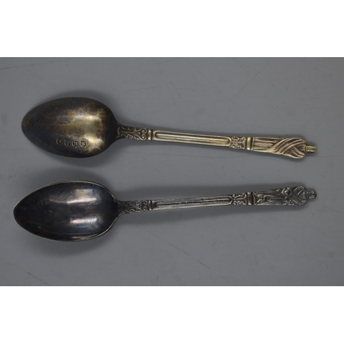 27 - A Silver Plated 6 Apostle Tea Spoon Set, In Case.