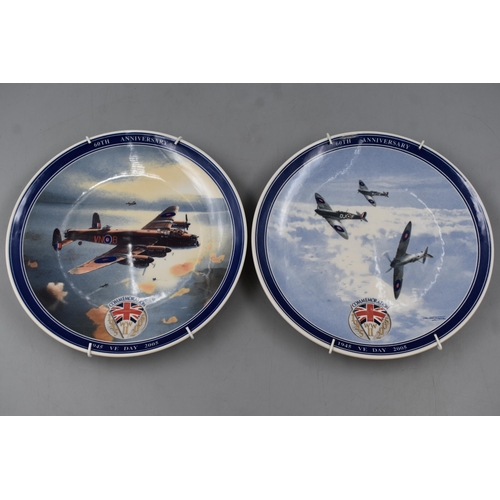 110 - A Selection Of WWII Commemorative Ceramics Depicting WWII Fighter Planes. Includes Wedgwood, Edwardi... 