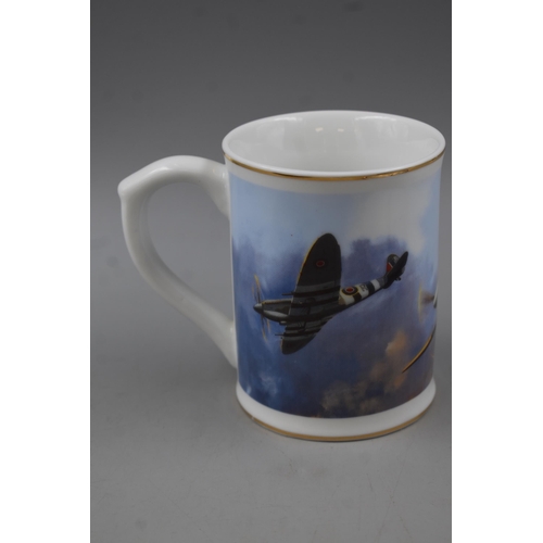 110 - A Selection Of WWII Commemorative Ceramics Depicting WWII Fighter Planes. Includes Wedgwood, Edwardi... 