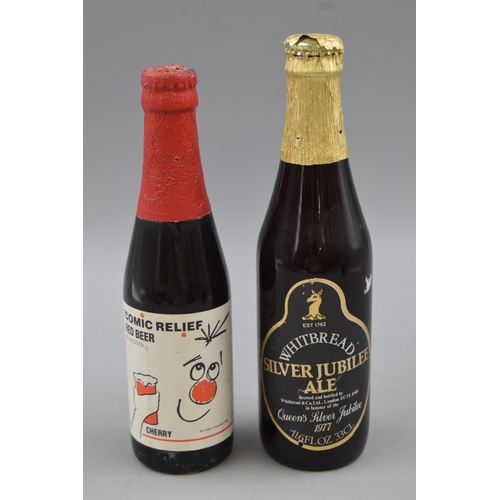 122 - Two Vintage Bottles Of Beer. Includes Comic Relief Red Beer and Whitbread's Silver Jubilee Ale.