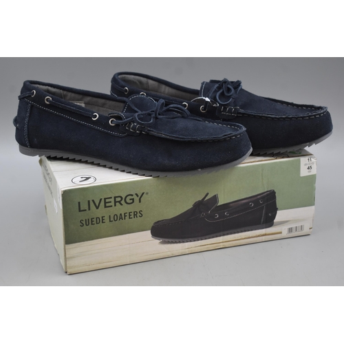 597 - Boxed Livergy Suede Loafers New in Box Size 11