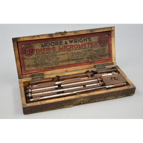 571 - Moore & Wright Inside Micrometer Complete with Case