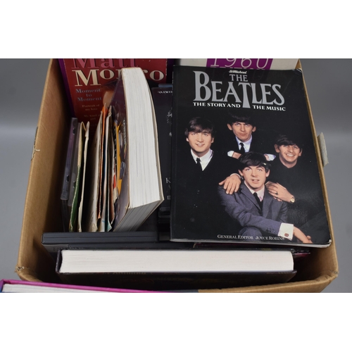 617 - A Selection Of Music and Comedy Memorabilia, To Include Beatles book, Vinyl Singles, Cassettes and M... 