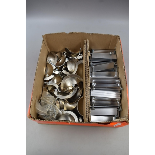 580 - Large Selection of Steel and Aluminium Door Handles