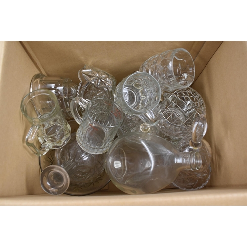 623 - A Large Selection Of Mixed Glassware. Includes Silver Plated, Glass Tankards and More.