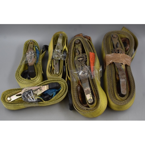 589 - Five Heavy Duty Cargo Straps.