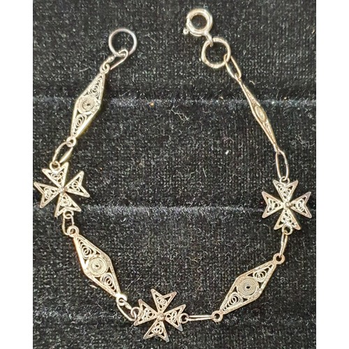 10 - Vintage Silver Filigree Bracelet