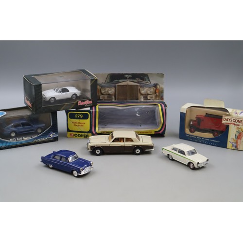 12 - Six Collectable Model Cars Includes Corgi Lotus Cortina, Corgi Ford Zephyr MkII, Solido Audi Quattro... 